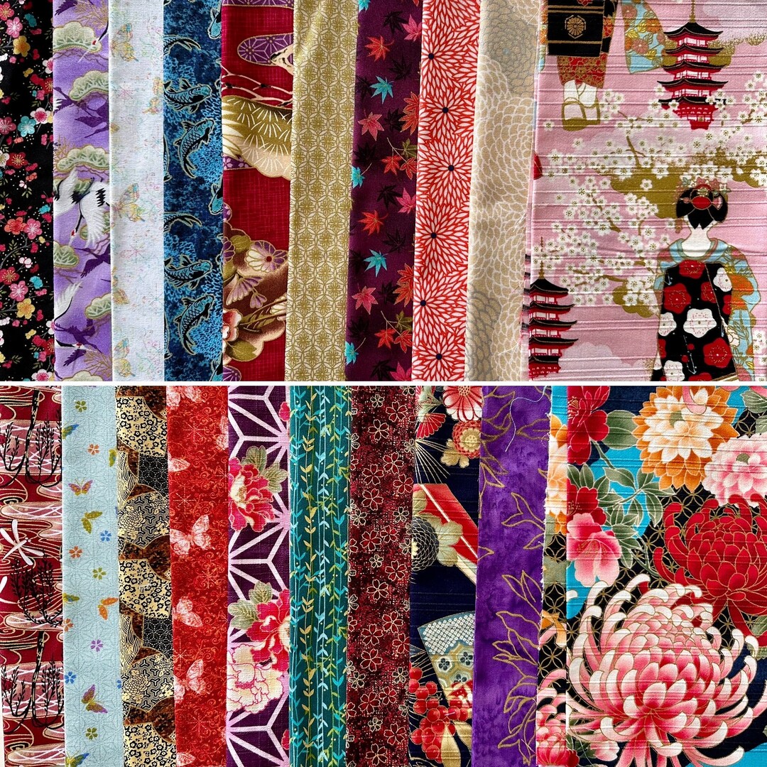 SPECIAL 20 Fat Eighth Asian Japanese Quilt Fabric Bundle Etsy