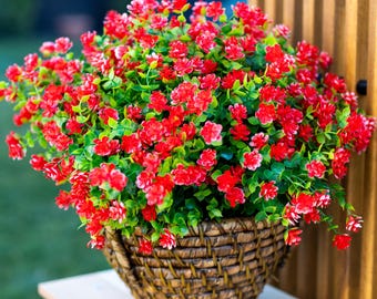 8 Bundles Artificial Fake Flowers, Daisy Flowers With - View #3