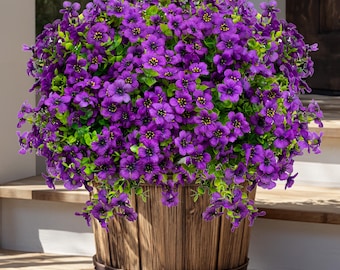 UV Resistant Purple Artificial Flowers: Outdoor Wedding Decor
