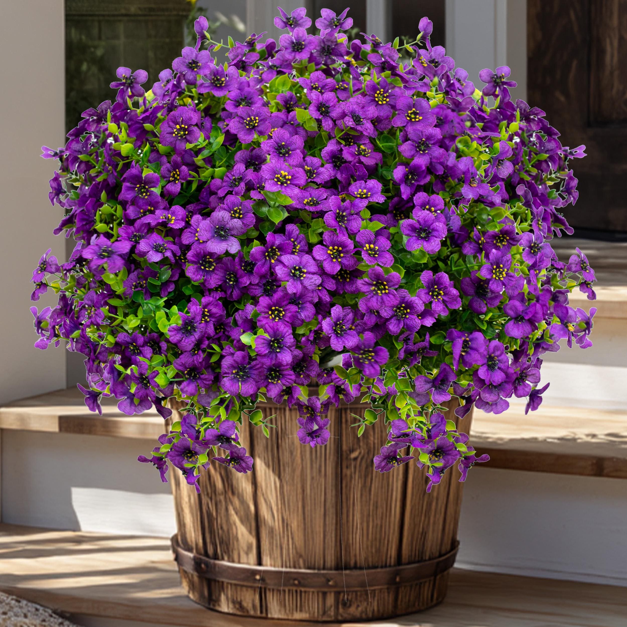 UV Resistant Purple Artificial Flowers: Outdoor Wedding Decor - Etsy