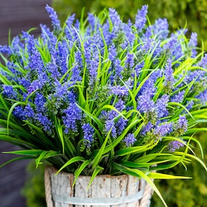 UV Resistant Artificial Lavender: Outdoor Purple Faux Shrubs