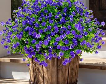 UV Resistant Purple Artificial Flowers: Outdoor Faux Greenery