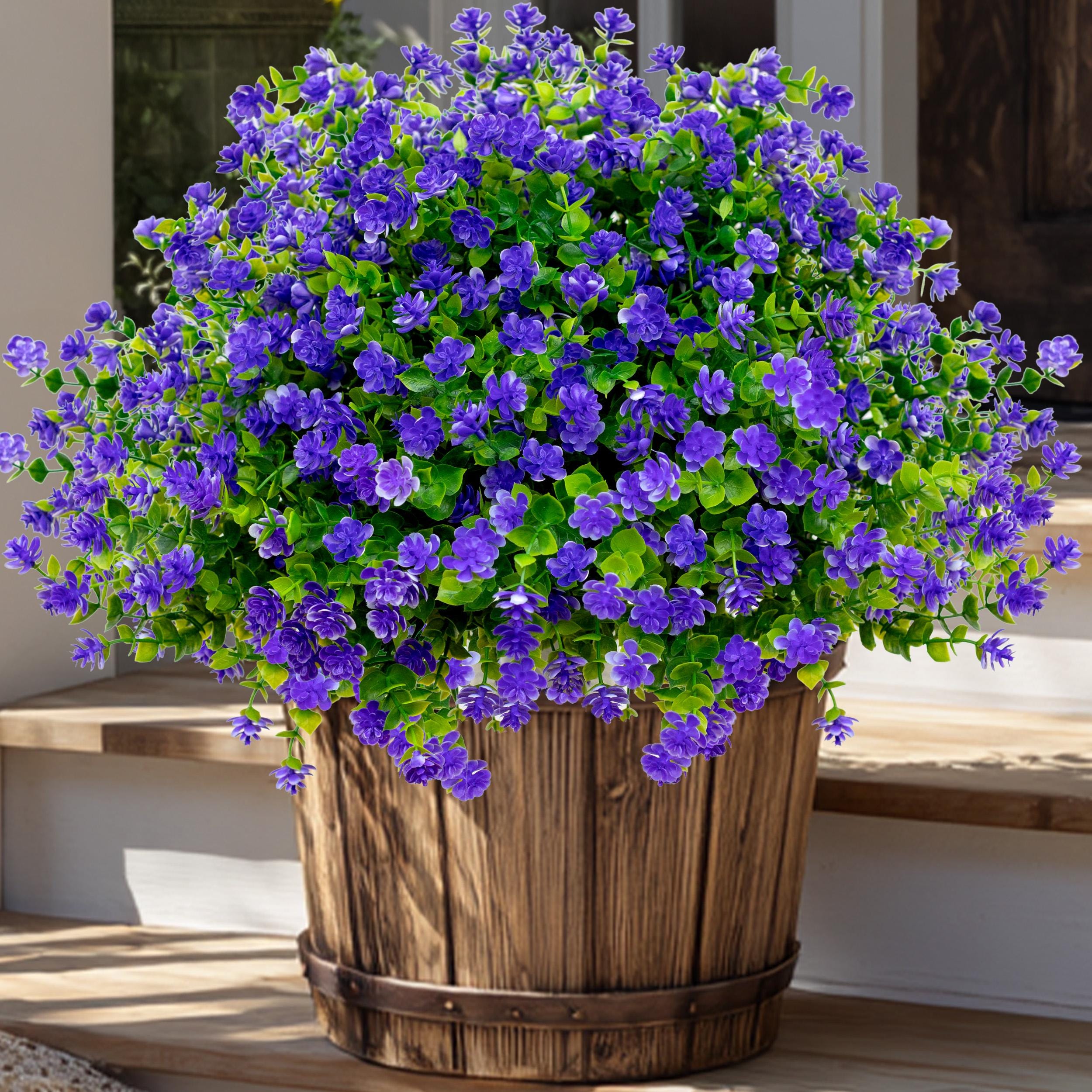 UV Resistant Purple Artificial Flowers: Outdoor Faux Greenery - Etsy