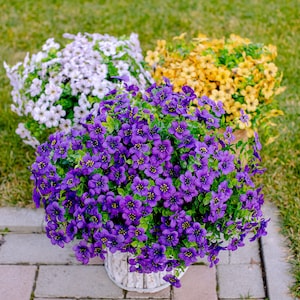 Artificial Flowers for Outdoors Fake Plants 24 Bundles Faux - Etsy