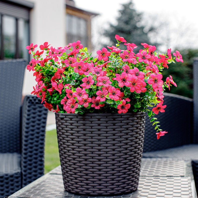 Artificial Flowers Outdoor Fake Plants 24 Bundles Silk Etsy