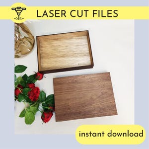Laser Cut Keepsake Box SVG File – Memory Box Template (Digital Download)