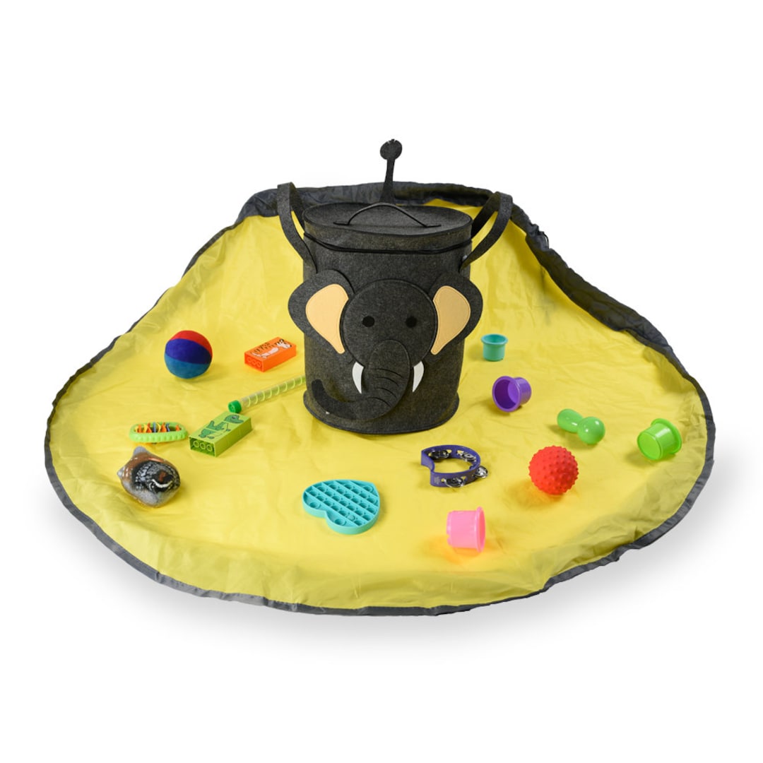 Cute Kids Toy Storage 2in1 Toy Mat and Storage Bag Easy Cleanup