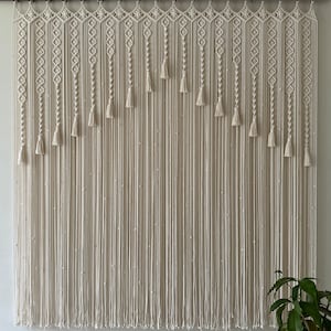 2024 Model Macrame Curtain for Door and Window, Gift for Mom, Bohemian Room Divider, Custom Color Size and Pattern, Mothers Day Gift Idea