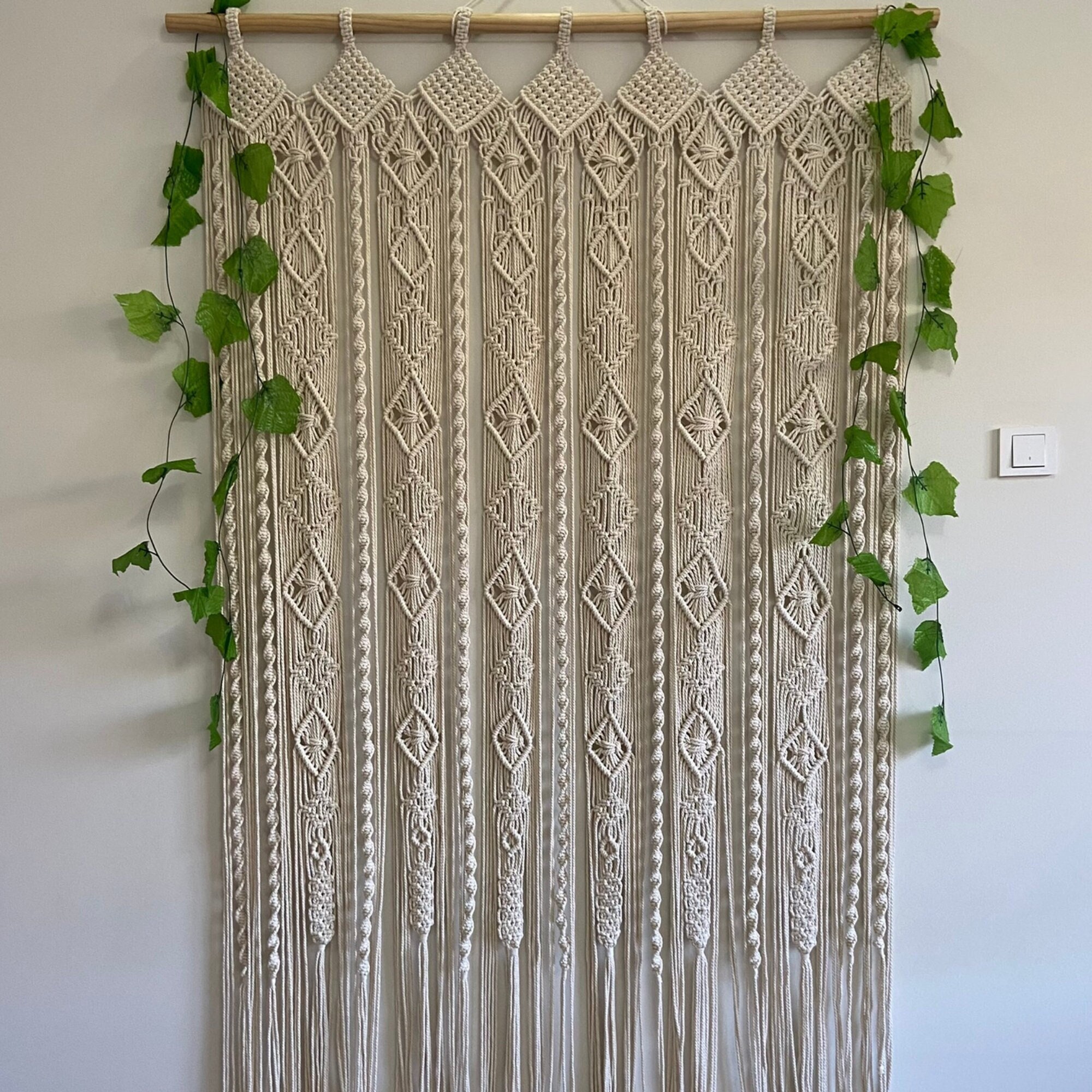 Macrame curtain discount