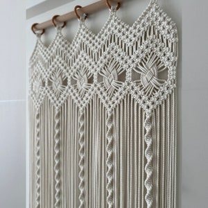 Macrame Curtain For Window, Bohemian Curtain, New Macmrame Pattern, Window Coverings, Macrame Wall Decor, Wowen Macrame Curtains