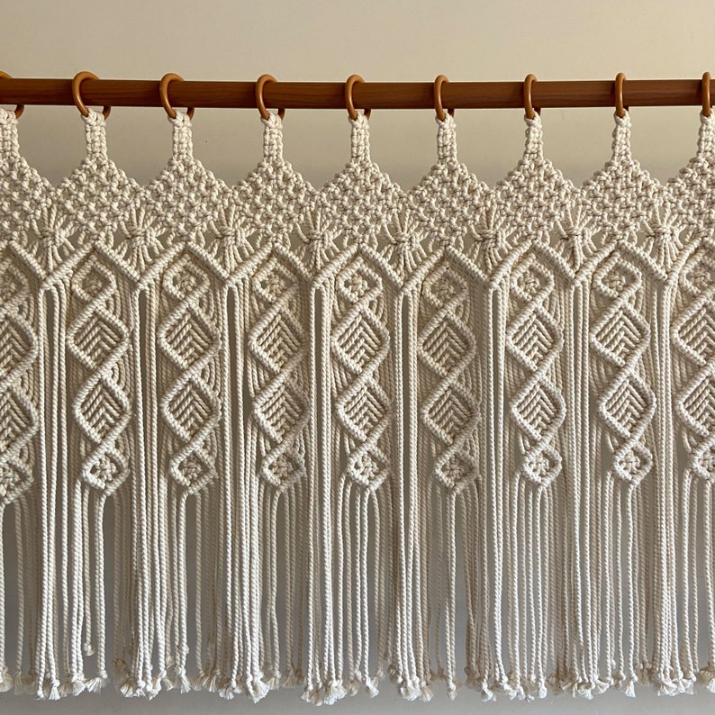 Macrame Curtain Macrame Window and Door Curtain Macrame Etsy