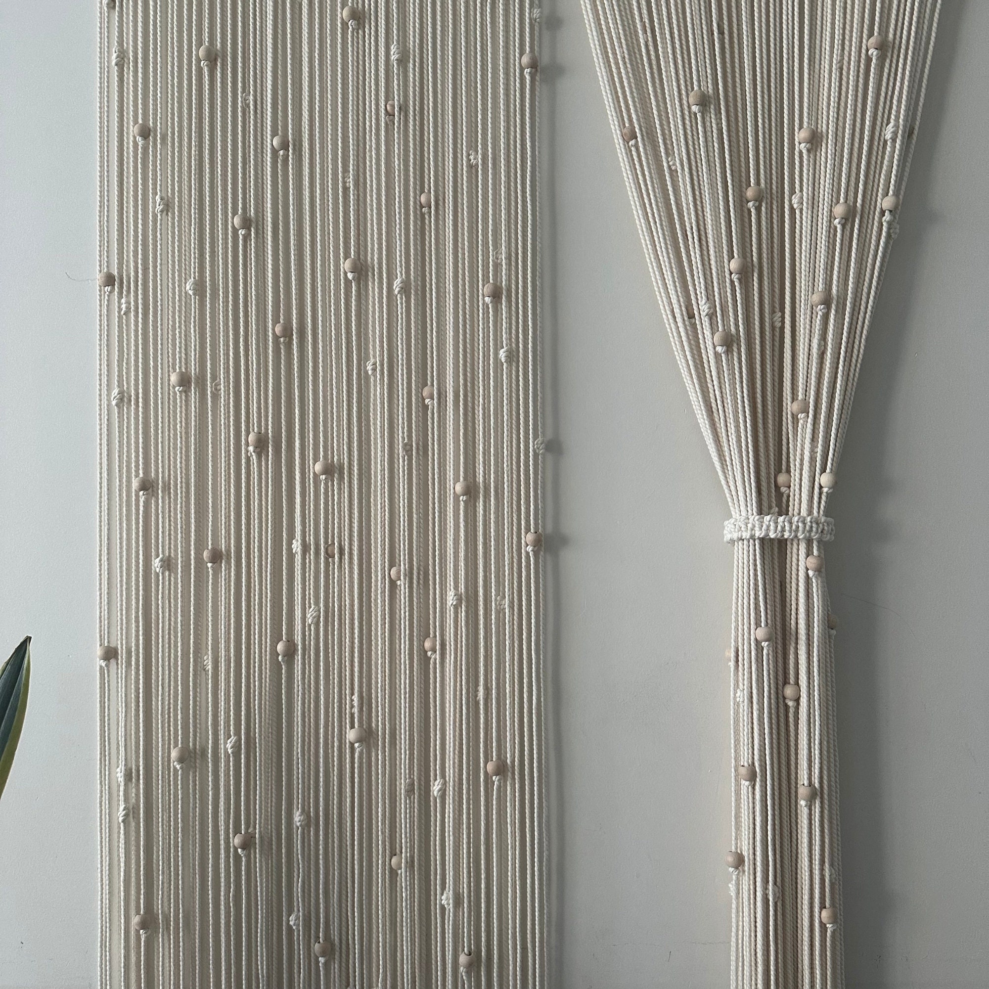 Handmade Macrame Curtain: Boho Room Divider, Custom Color & Size - Etsy