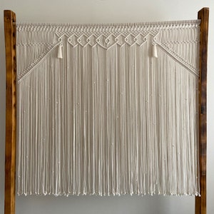 Macrame Curtain for Door or Window, Wintage-Inspired Macrame, Extra Large Curtain, Boho Chic Macrame Curtains, Handwoven Macrame Drapery