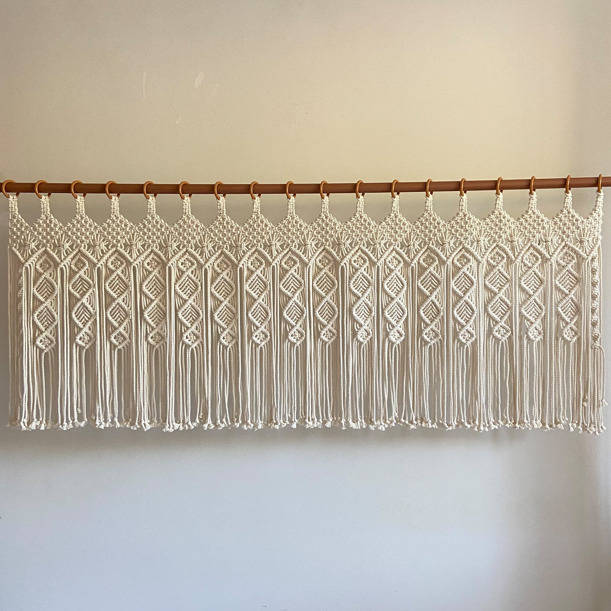 Handmade Macrame Curtain: Geometric Bohemian Window Door Decor - Etsy