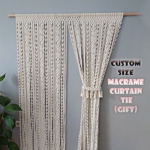 Handmade Macrame Curtain for Window, Macrame Curtain for Dor, Macrame Doorway, Custom Size Macrame, Macrame Pattern, Macrame Wall Hanging