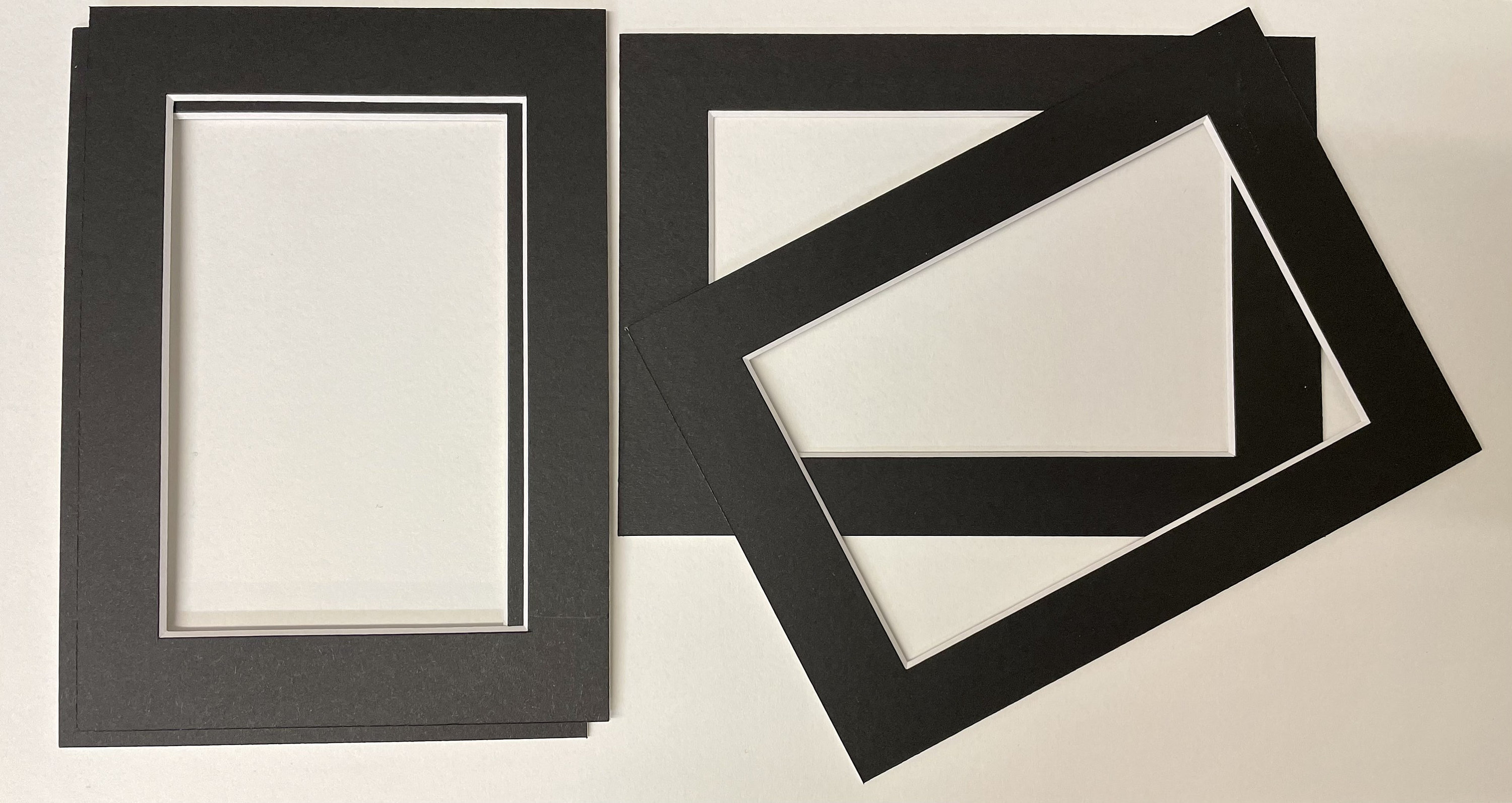 Picture Mounts Cut to Size in Black. Acid Free With a 45 Etsy
