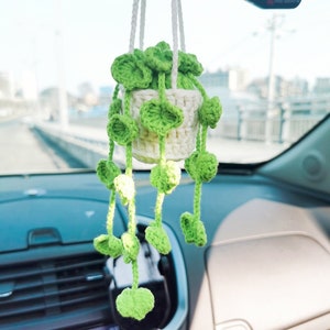 Cute Car Mirror Hanging Lily of the valley Flower Interior Rear View Mirror  Flower Car Accessories
