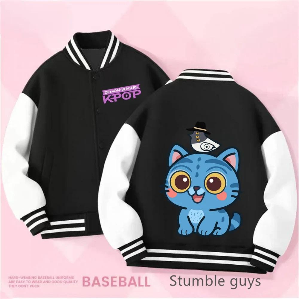 Kpop Demon Hunters Kids Varsity Jacket – Huntrix Sport Style