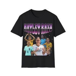 Hayley Raso T-Shirt | Women&#39;s Football Support | Matildas Soccer | UK Buyers