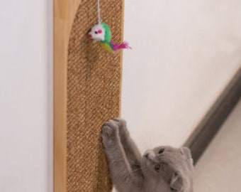 Wooden Wall Mounted Cat Scratcher