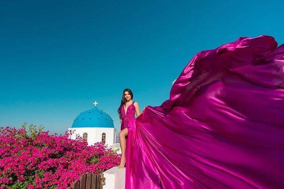 Flying dress top for photoshoot