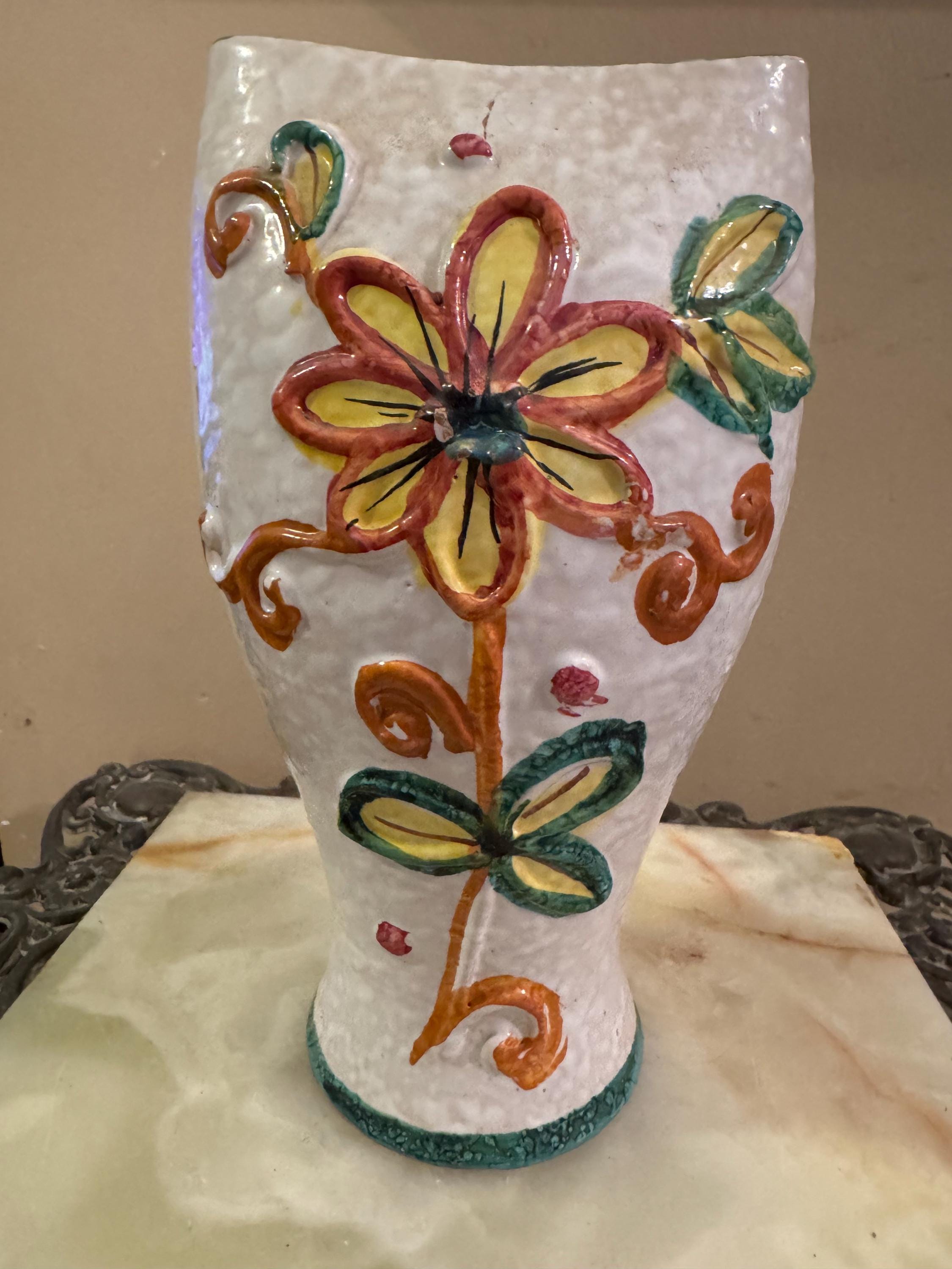 Mid Century Vase Italy - Etsy