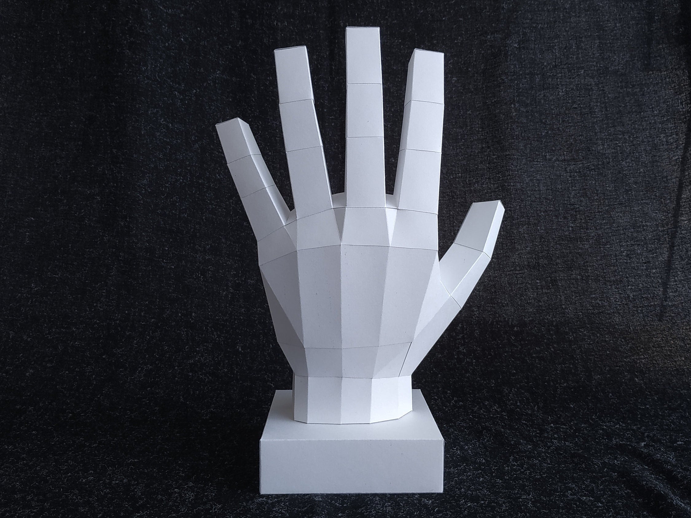 Paper Hand Model Low Poly Hand. Papercraft 3D - Etsy