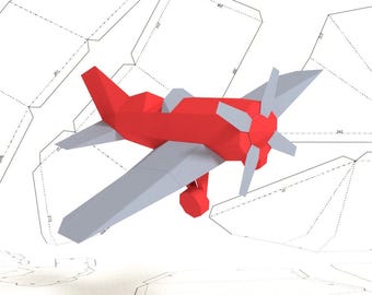 Paper airplane. Plane. Aircraft. Papercraft. Origami, DIY