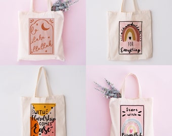 Islamic tote bag, Muslimahart bag, Muslim girl gift, Islamic art, Quran quote, Quran gift, islam gift, Tote bag, Muslimah tote, Shopping bag