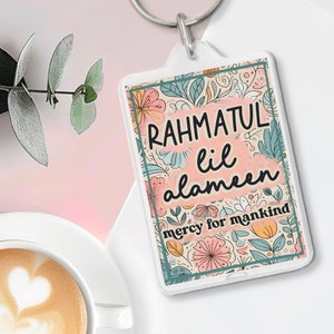 Allah Quran quote Islamic keychain for Muslim friend Quran Quote Keyring sister for new Muslim gift pink and red minimal art Islamic Islam