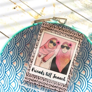 Muslimsk bästa vängåva, muslimsk flicka nyckelring, Muslimahart, BFF-berlock, Sunnah-citat, islamisk gåva, Ramadan, muslimsk nyckelring, islamisk konst