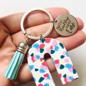 Quran quote keychain, Patience gift, Allah gift, Islamic rainbow keyring, Boho tassel Keyring, Quran, Muslim quote, gift Muslim friend gift