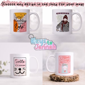 Islamic mug, Muslim gift, Muslim coffee mug, islamic quote art, Gift for Muslim, Quran quote, Islamic art mug, hand painted, Allah mug cup