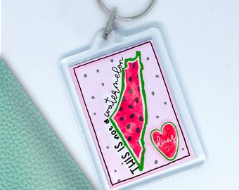 Palestine keychain, Make Dua for Palestine Keyring, Palestine supporter, Watermelon keychain, Free Palestine keychain, Pro Palestine, Islam