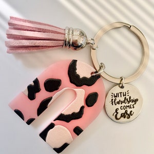 Quran quote keychain, Patience gift, Allah gift, Islamic rainbow keyring, Boho tassel Keyring, Quran, Muslim quote, gift Muslim friend gift