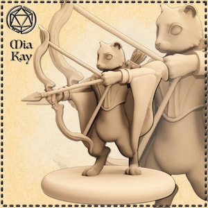 Flying Squirrel Ranger Miniature | Flying Squirrel Ranger Miniature | Heroic Character | Tabletop RPGs like D&D or Pathfinder | 28mm