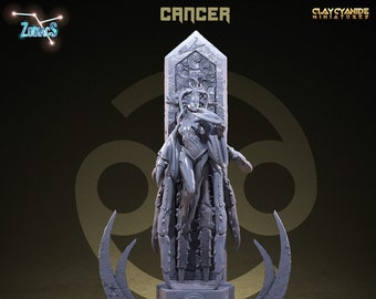 Zodiac Sign Cancer Miniature | Cancer Zodiac Figure | Astrological Gift | for D&D 5e, Pathfinder and other RPG's | 75mm