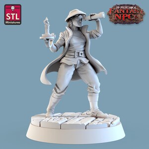 Lighthouse Keeper Miniature | Female Lighthouse Keeper Miniature | Townsfolk | NPC | 32 mm | for modern Tabletop Games