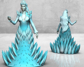 Ice Queen Miniature | Ice Queen Miniature | Heroic Character | Tabletop RPGs like D&D or Pathfinder | 28mm