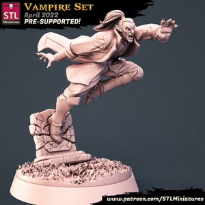 Attacking Vampire Spawn Miniature | Attacking Vampire Spawn | Undead Horde | STL Miniatures | 32mm | for modern tabletop games