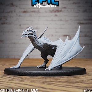 Miniatura Wyvern al acecho | Figura de dragón venenoso al acecho | para D&D 5e, Pathfinder y otros juegos de rol | 28mm