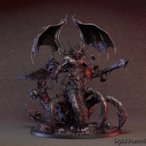 Devil of Wrath Miniature | Satan Miniature | Devils and Demons | for D&D 5e, Pathfinder and other RPG&#39;s | 32mm