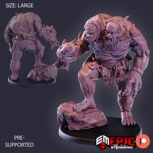 Ettin Miniature | Ettin Miniature | for D&D 5e, Pathfinder and other RPG's | 28mm | EPIC Miniatures