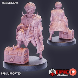 Fortune Teller Miniature | Shady Fortune Teller Treasure Miniature | for D&D 5e, Pathfinder and other RPG&#39;s | 28mm | EPIC Miniatures