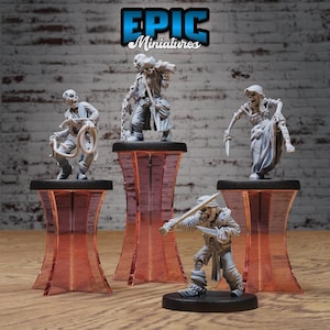 Skeleton Pirate Group Miniature Set | Undead Pirate Crew Pack | for D&D 5e, Pathfinder and other RPG&#39;s | 28mm | EPIC Miniatures