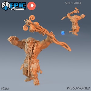 Waldschrat Shaman Miniature | Forest Ogre Shaman Miniature | for D&D 5e, Pathfinder and other RPG&#39;s | 28mm | EPIC Miniatures