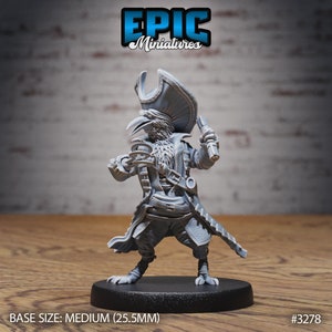 Raven People Marins Miniature | Pirate des hommes-oiseaux | pour D&D 5e, Pathfinder et autres RPG | 28mm | Miniatures ÉPIQUES