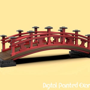 Miniature de pont japonais | Miniature de pont japonais | terrain | RPG de table comme D&D ou Pathfinder | 28mm