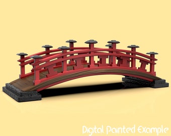 Japanese Bridge Miniature | Japanese Bridge Miniature | Terrain | Tabletop RPGs like D&D or Pathfinder | 28 mm