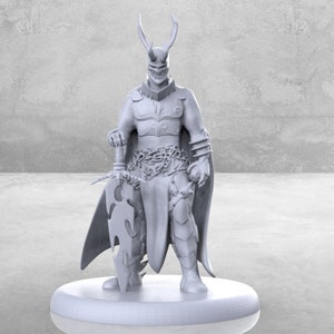 Horned Devil Miniature | Horned Demon Miniature | Tabletop RPGs like D&D or Pathfinder | 28mm